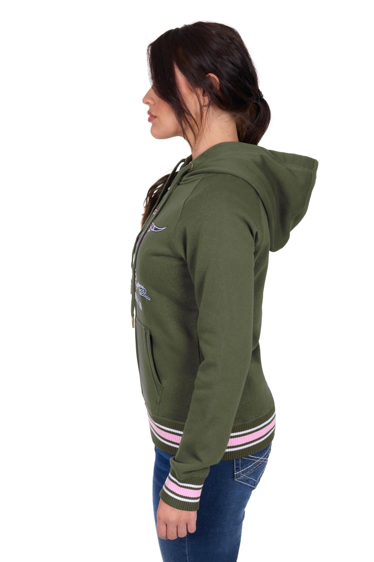 Bullzye Women's Brooks Zip Through Hoodie - Green