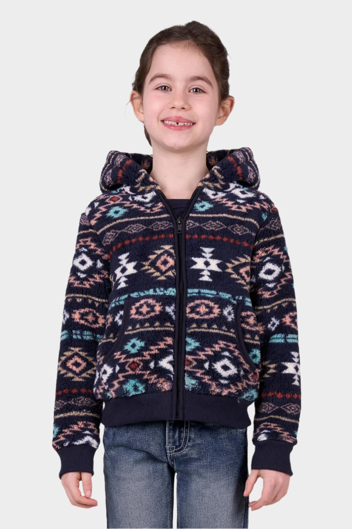 Pure Western Girl’s Elodie Zip Through Hoodie - Multi