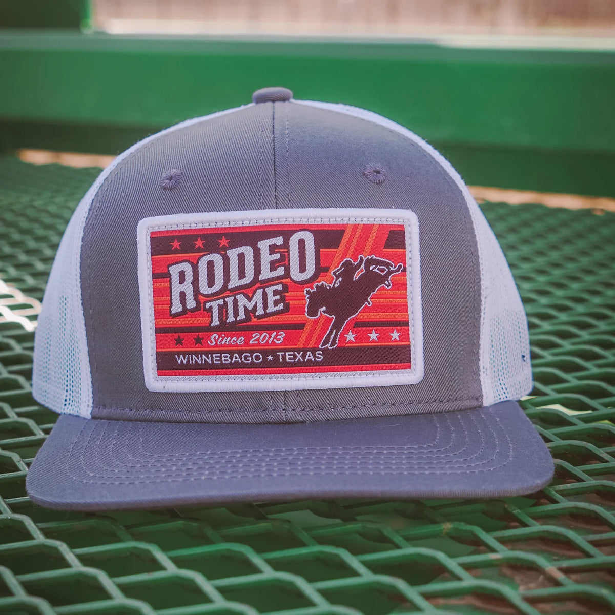 Dale Brisby's Rodeo Time Grey Patch Meshback