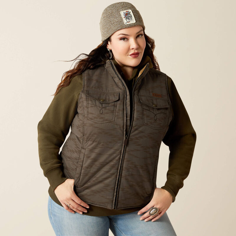 Ariat Women's Grizzly Quilted Vest - BANYAN BARK