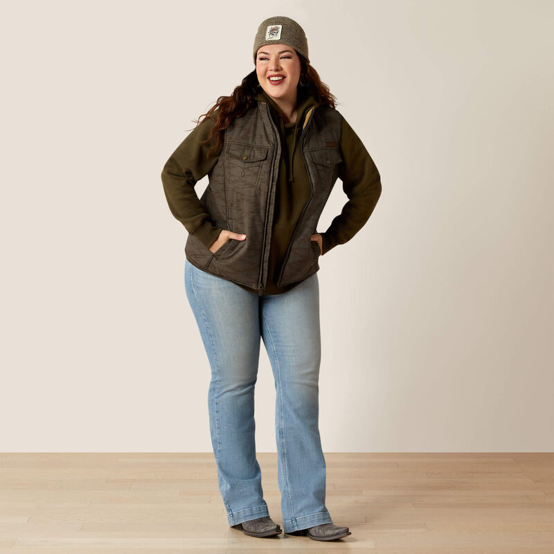 Ariat Women's Grizzly Quilted Vest - BANYAN BARK