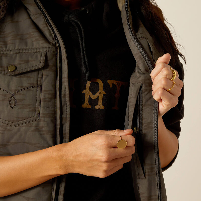 Ariat Women's Grizzly Quilted Vest - BANYAN BARK