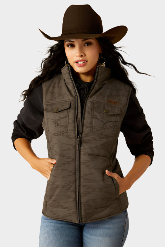 Ariat Women's Grizzly Quilted Vest - BANYAN BARK