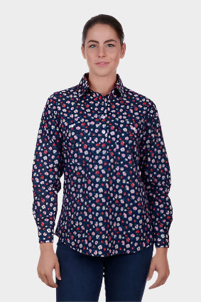 HARDSLOG WOMENS STEPHANIE 1/2 PLACKET L/S WORK SHIRT