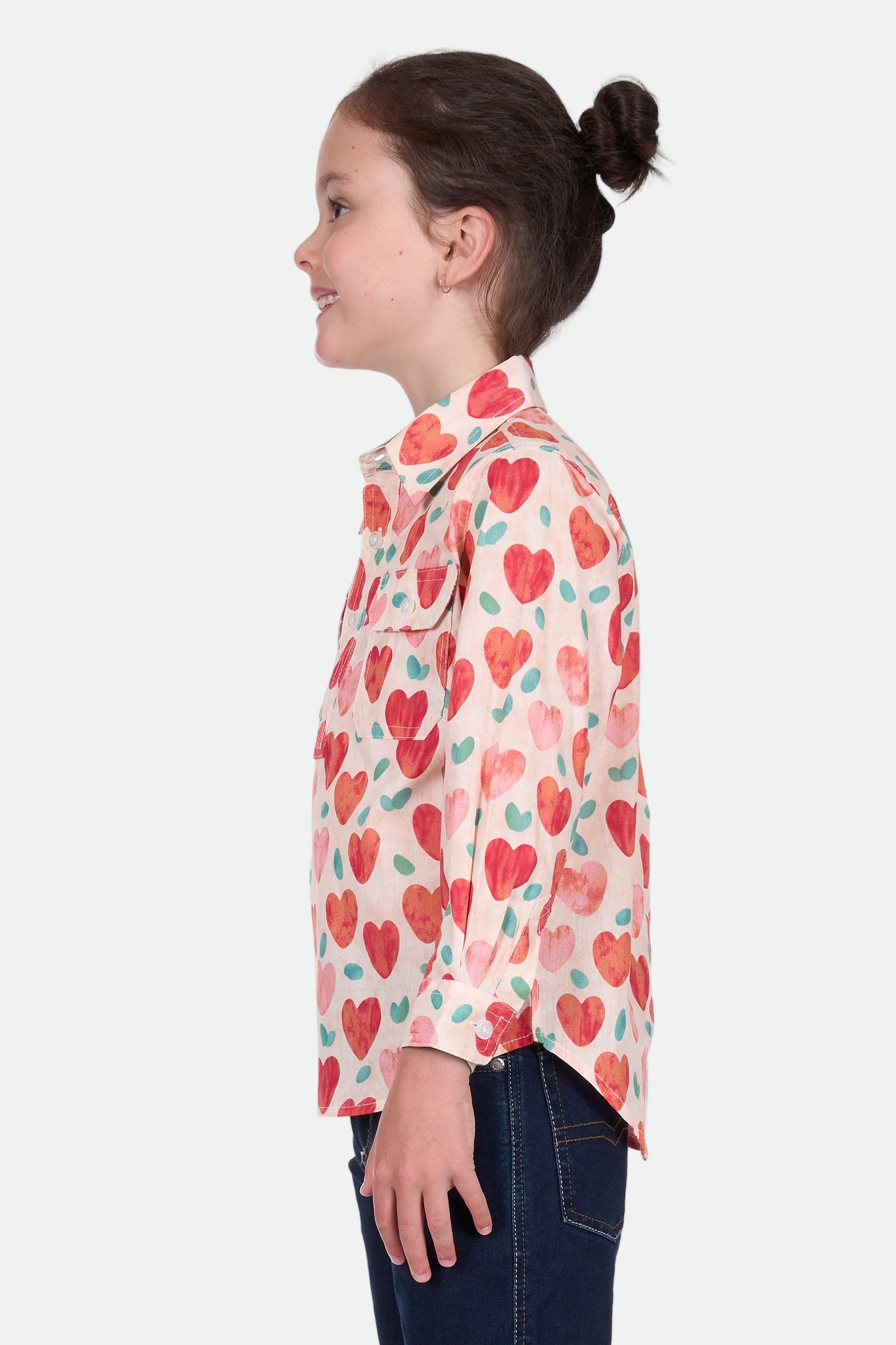 Hard Slog Kid's Mira 1/2 Plkt Ls Shirt - Multi