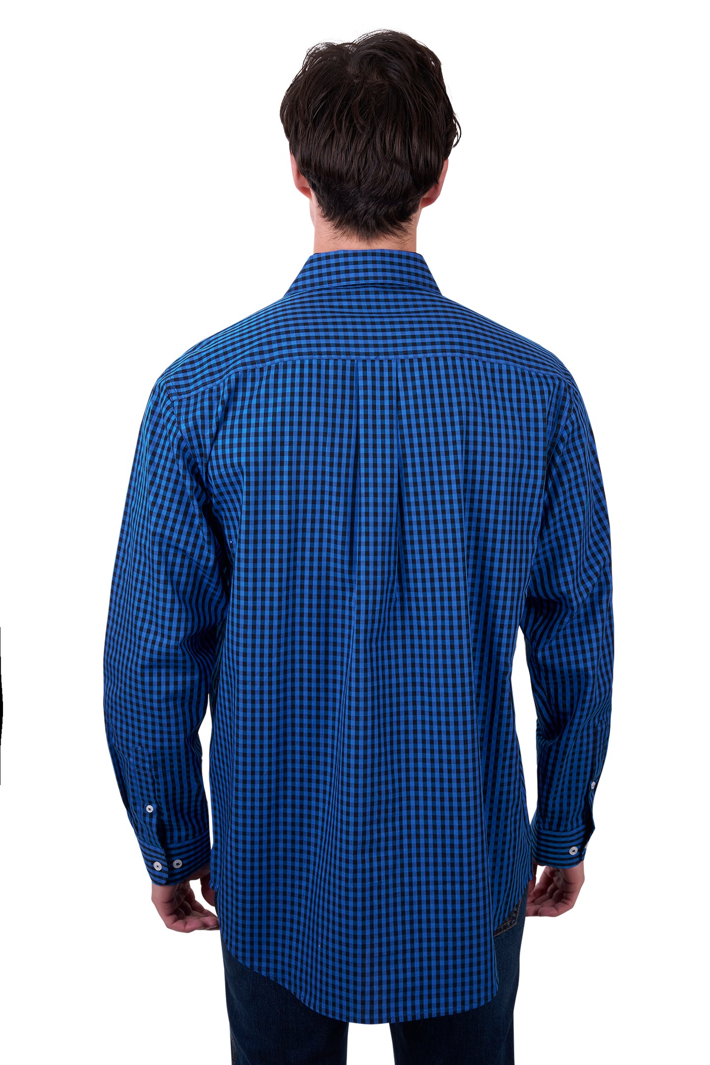 Hard Slog Men’s Astell Half Placket Long Sleeve Shirt - BLACK/ROYAL