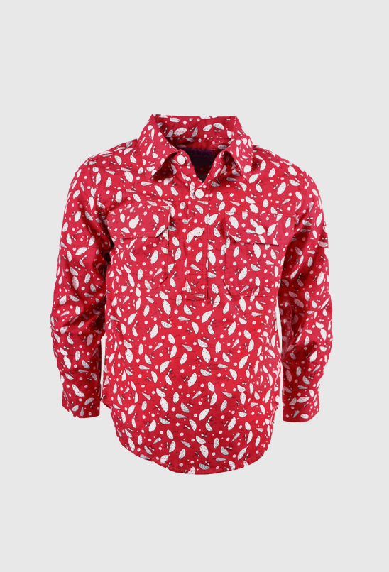 HARDSLOG KIDS SHIRLEY SHIRT - Crimson