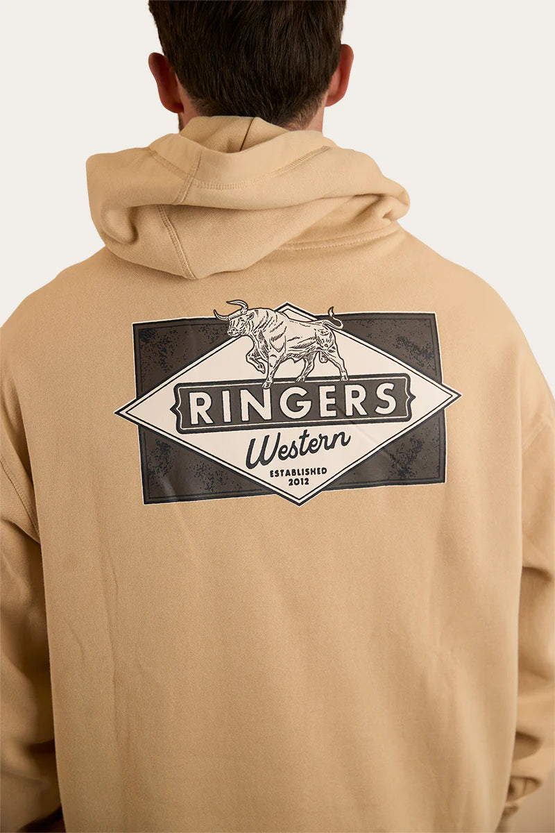 Ringers Western Mens Hometown Pullover Hoodie - Dark Sand