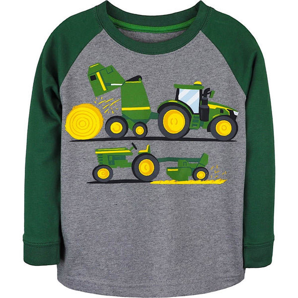 John Deere Toddler Long Sleeve Hay Baler Tee Shirt