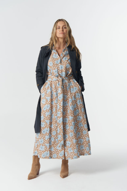 Goondiwindi Cotton Rafter Trench Cotton Jacket - Dark Navy