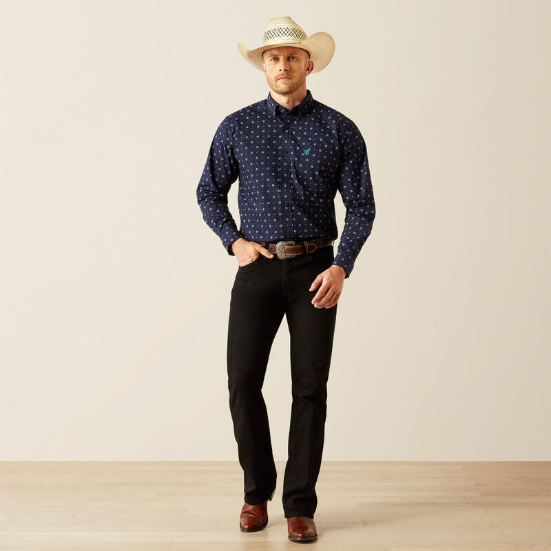 Ariat Men's Jacobi Classic Fit Shirt - Navy