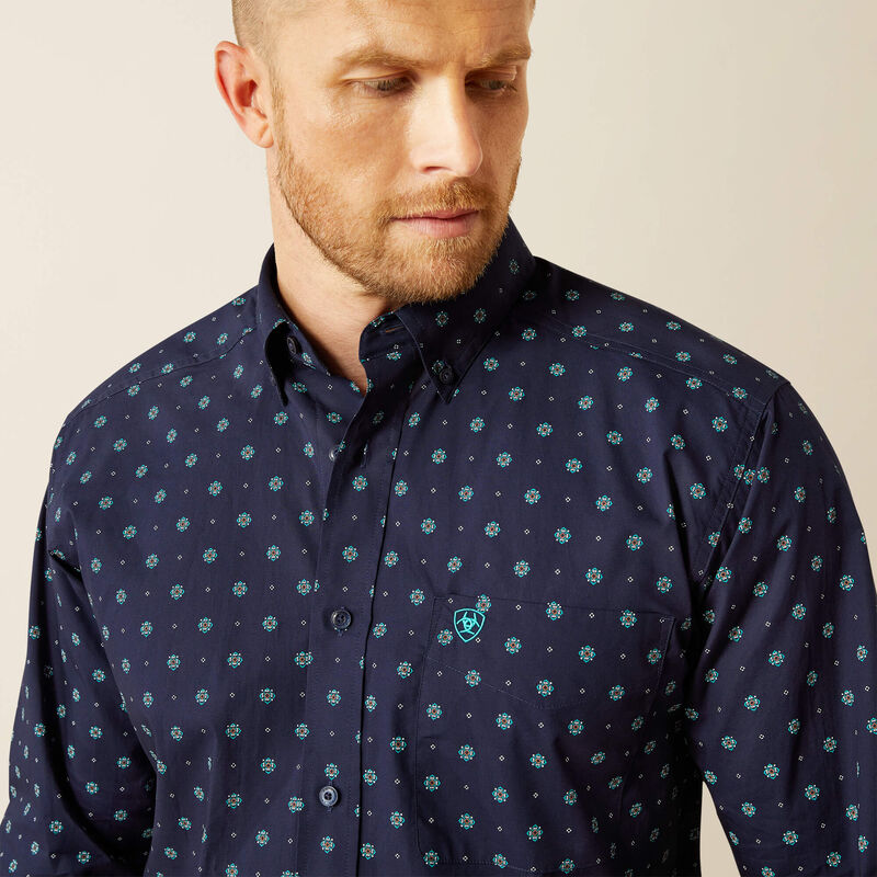 Ariat Men's Jacobi Classic Fit Shirt - Navy