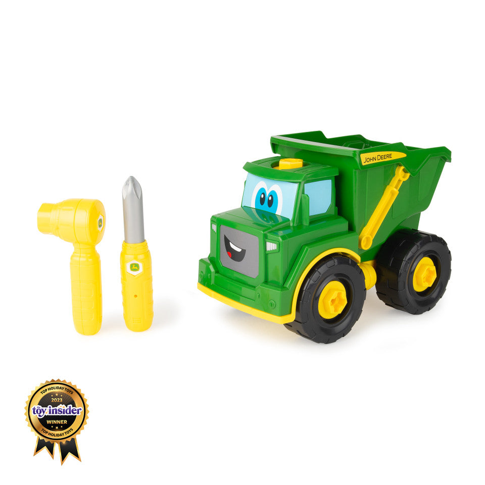 John Deere Build-A-Buddy™ Green Dump Truck 2-in-1 Toy with Screwdriver and Ratchet