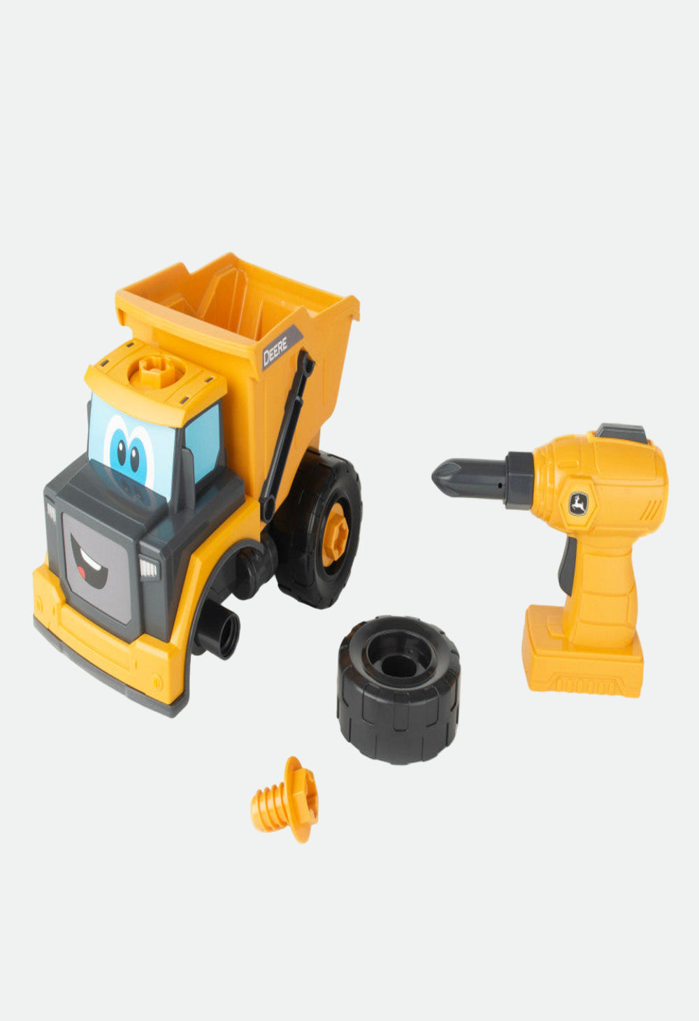 John Deere Build-A-Buddy™ Yellow Dump Truck 2-in-1 Toy with Toy Drill