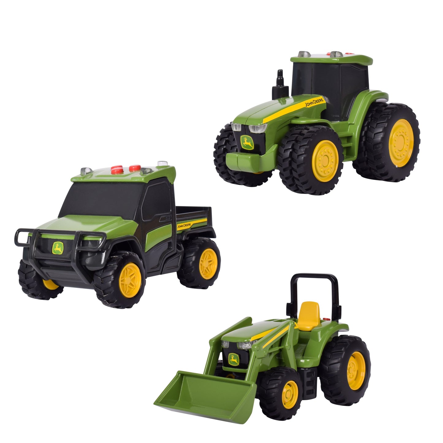 John Deere Lights & Sound Mini Tractors 3 Pack