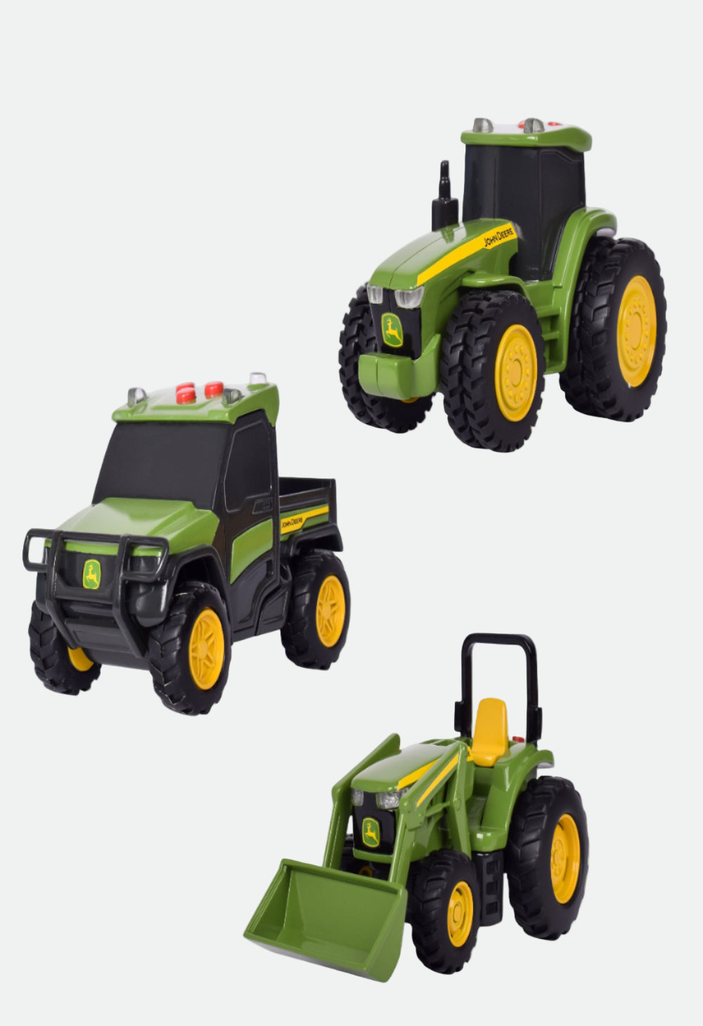 John Deere Lights & Sound Mini Tractors 3 Pack