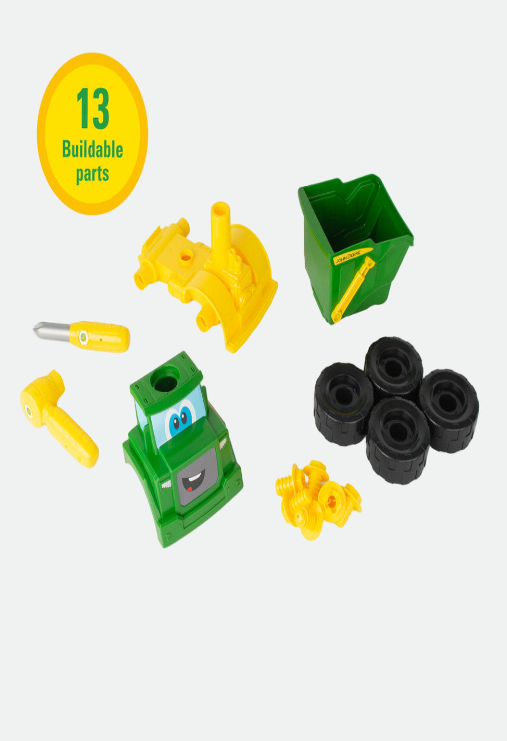 John Deere Build-A-Buddy™ Green Dump Truck 2-in-1 Toy with Screwdriver and Ratchet