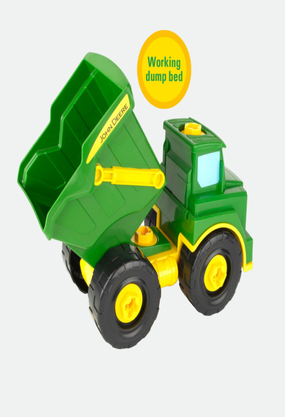 John Deere Build-A-Buddy™ Green Dump Truck 2-in-1 Toy with Screwdriver and Ratchet
