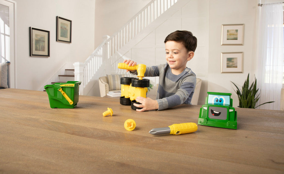 John Deere Build-A-Buddy™ Green Dump Truck 2-in-1 Toy with Screwdriver and Ratchet