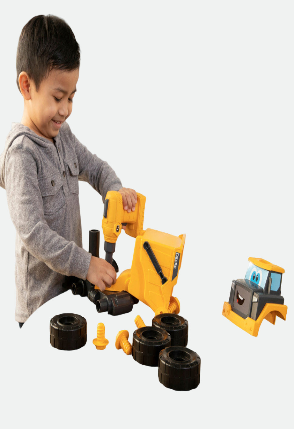 John Deere Build-A-Buddy™ Yellow Dump Truck 2-in-1 Toy with Toy Drill