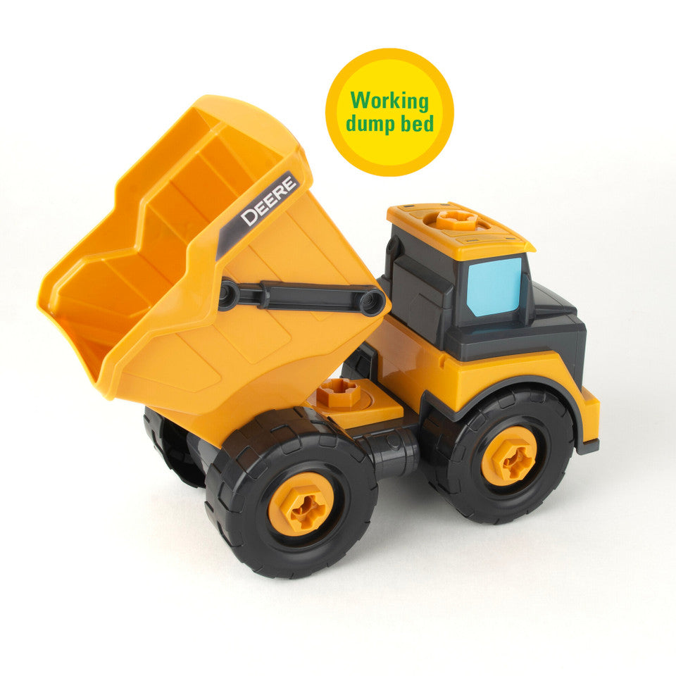 John Deere Build-A-Buddy™ Yellow Dump Truck 2-in-1 Toy with Toy Drill