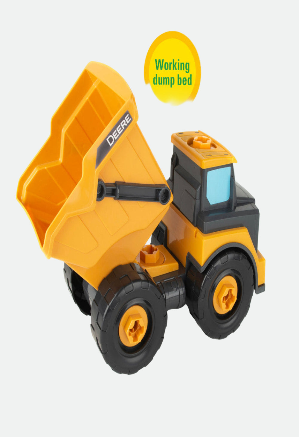 John Deere Build-A-Buddy™ Yellow Dump Truck 2-in-1 Toy with Toy Drill