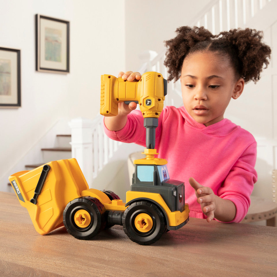 John Deere Build-A-Buddy™ Yellow Dump Truck 2-in-1 Toy with Toy Drill