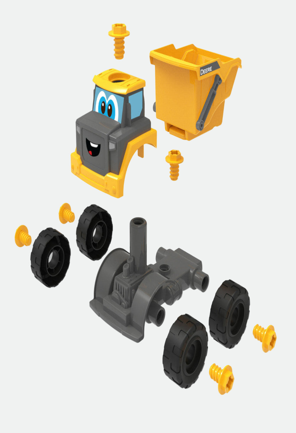 John Deere Build-A-Buddy™ Yellow Dump Truck 2-in-1 Toy with Toy Drill