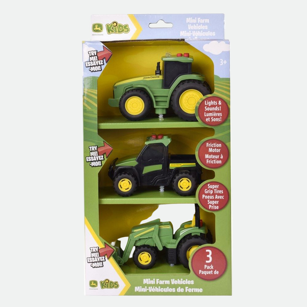 John Deere Lights & Sound Mini Tractors 3 Pack
