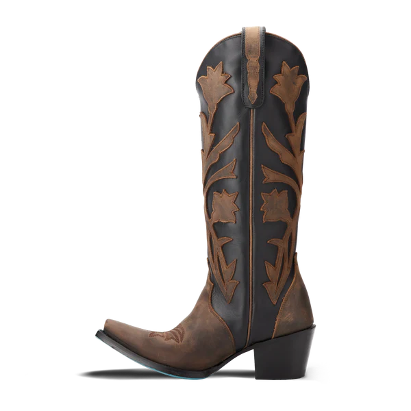 Lane Boots Jet Black & Burnt Caramel