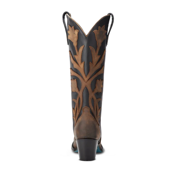 Lane Boots Jet Black & Burnt Caramel