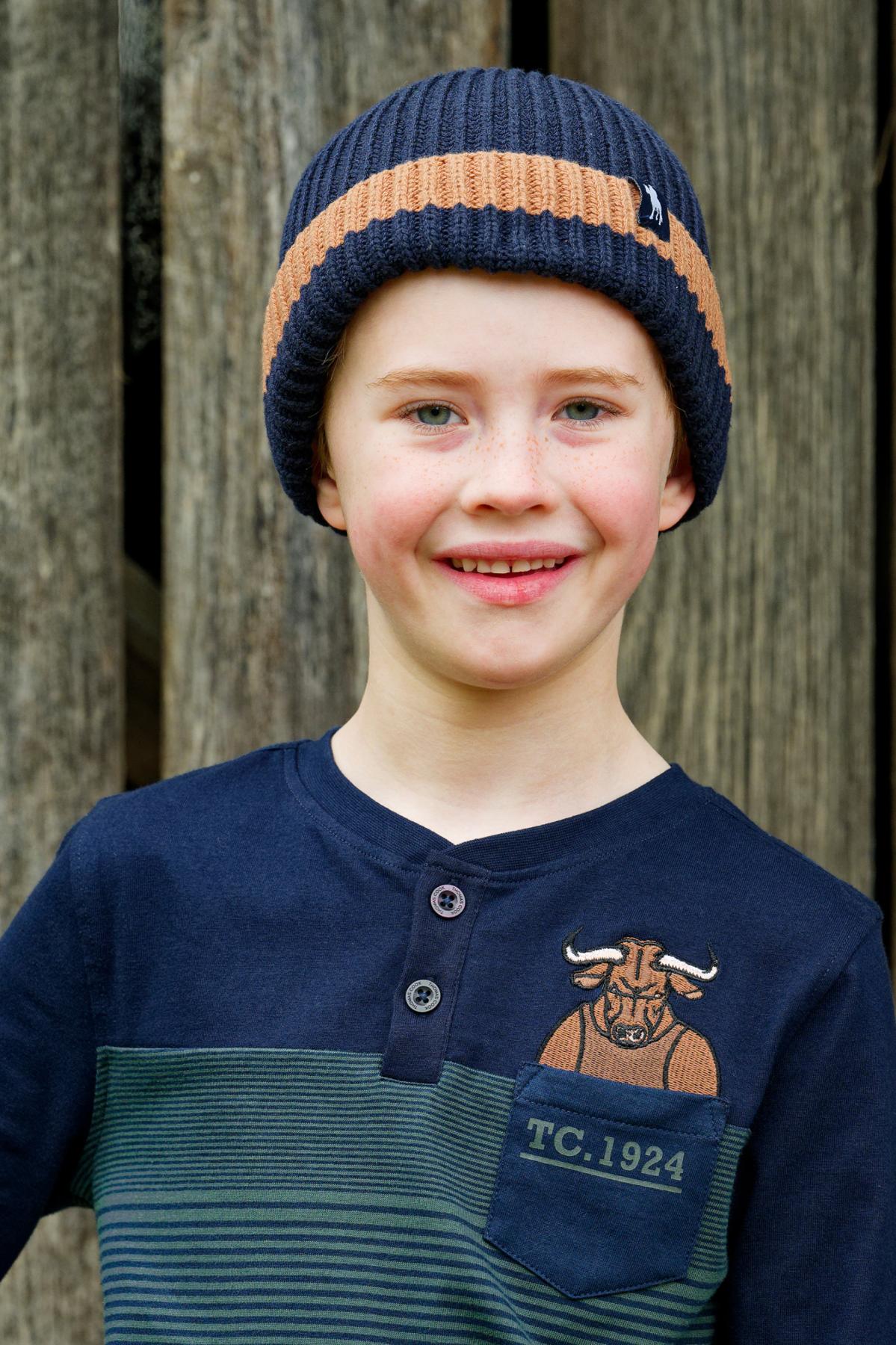 Thomas Cook Kid’s Fergus Beanie - Navy/Tan