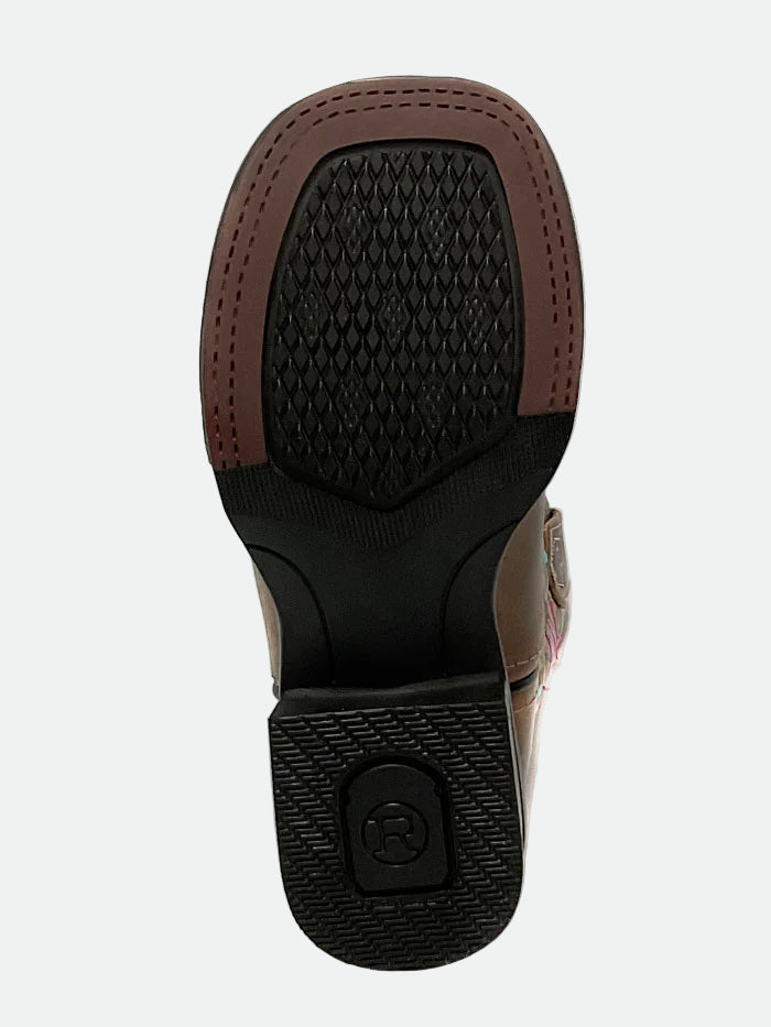 Roper Kids Monterey Aztec leather Boot Brown