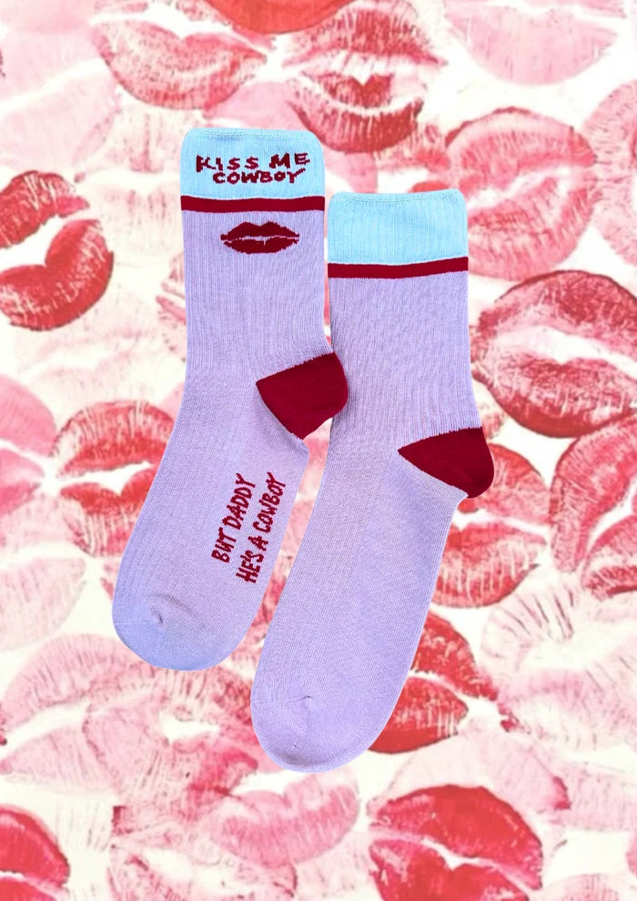FAR MER Kiss Me Cowboy Socks