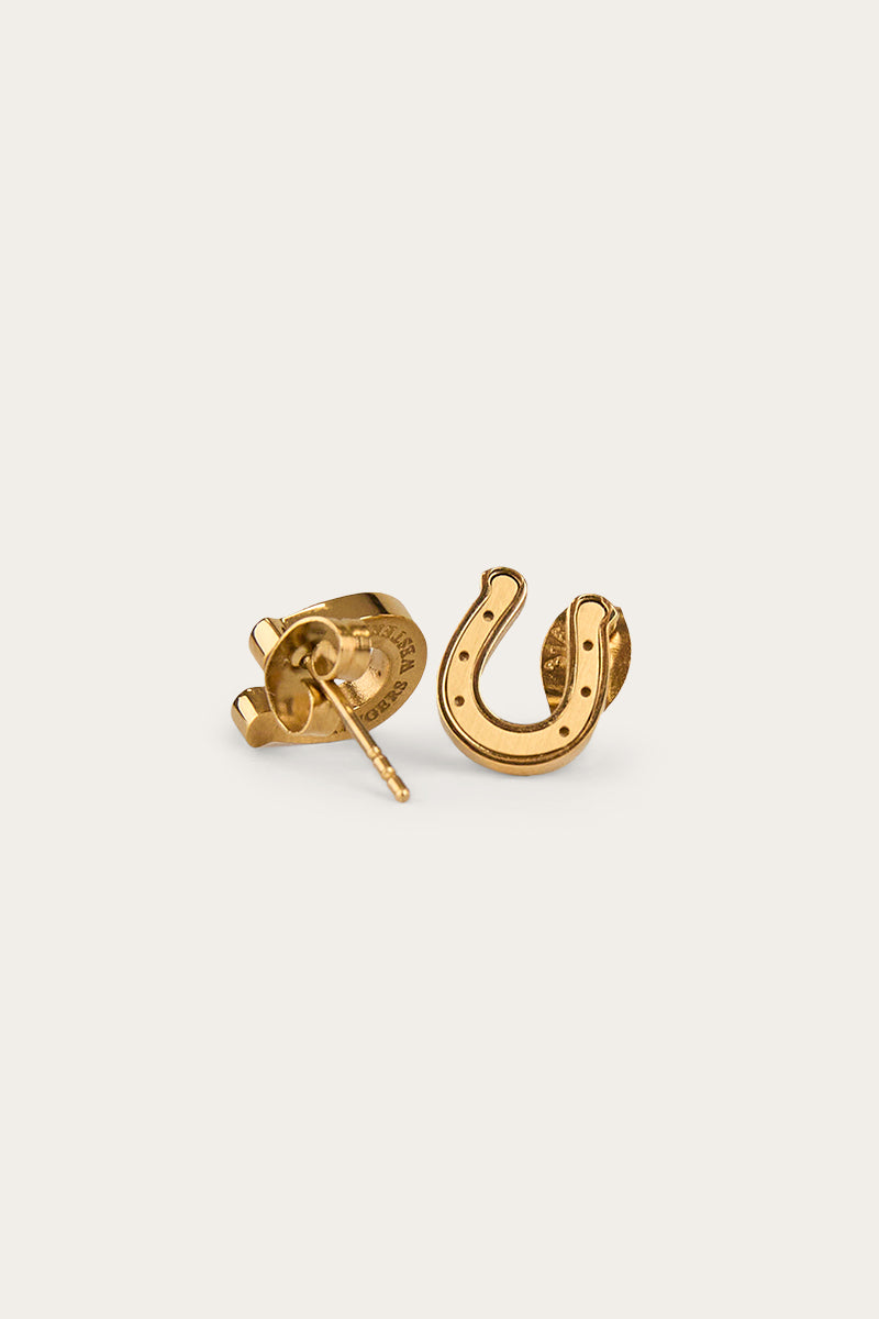 Ringers Western Cowgirl Lucky Earrings - Gold