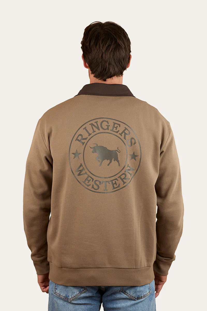 Ringers Western Men's Lachlan 1/4 Zip Crew - Mushroom
