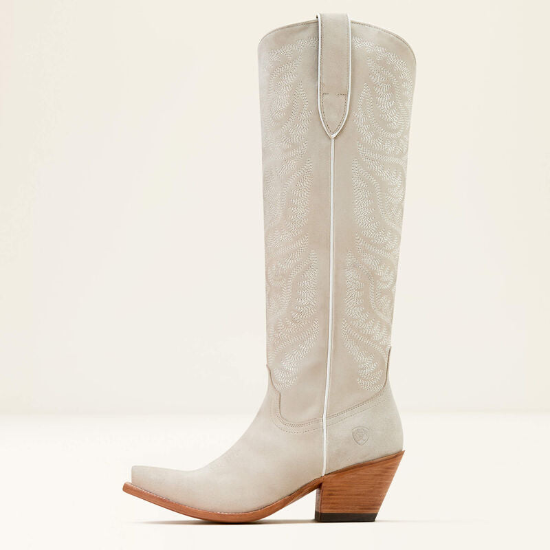 Ariat Women Laramie StretchFit Western Boot - Oyster Suede