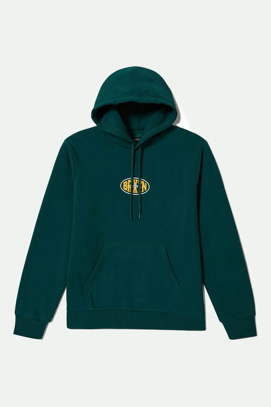 Brixton Men's Largo Hoodie - Deep Emerald