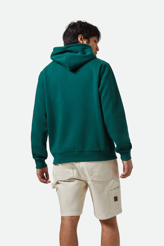 Brixton Men's Largo Hoodie - Deep Emerald
