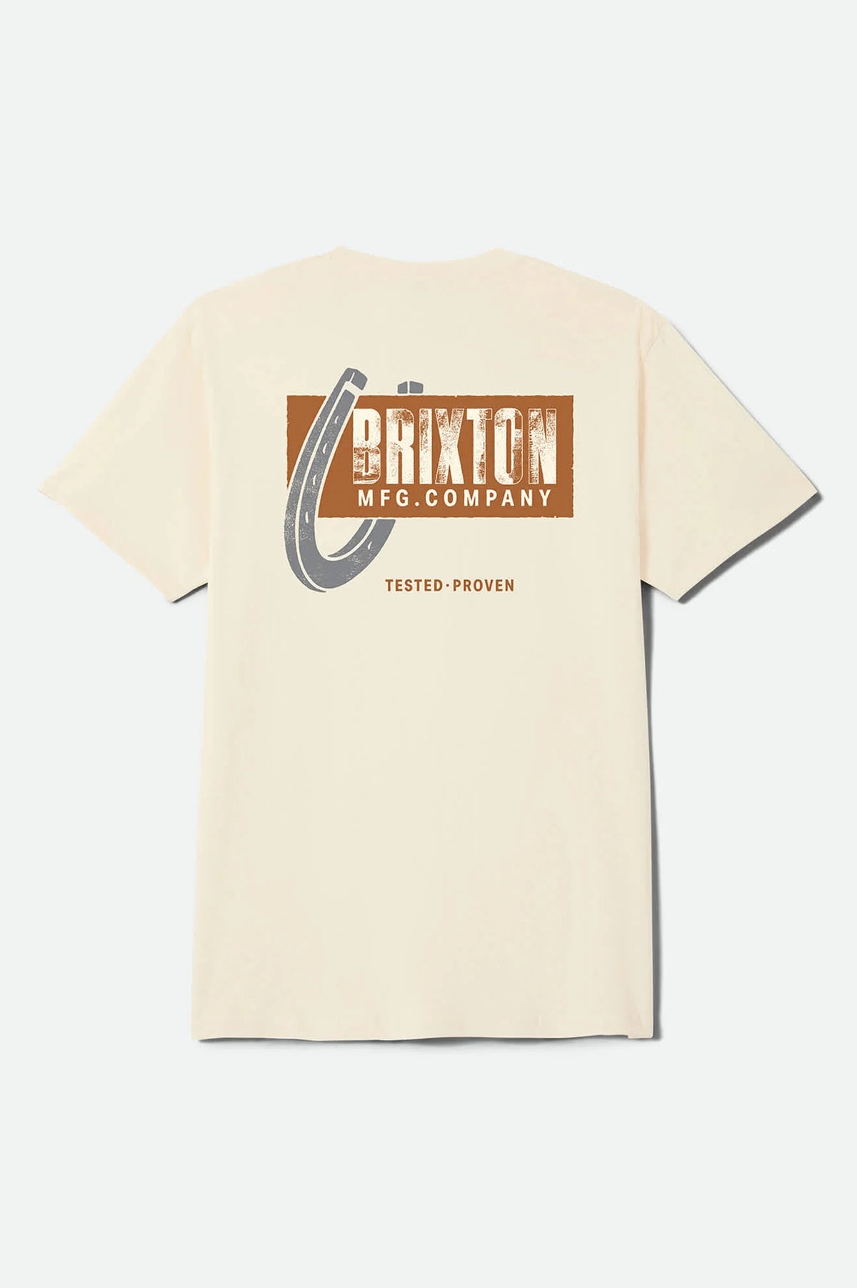 Brixton Men's Larkspur Short Sleeve Standard Tee - Cream