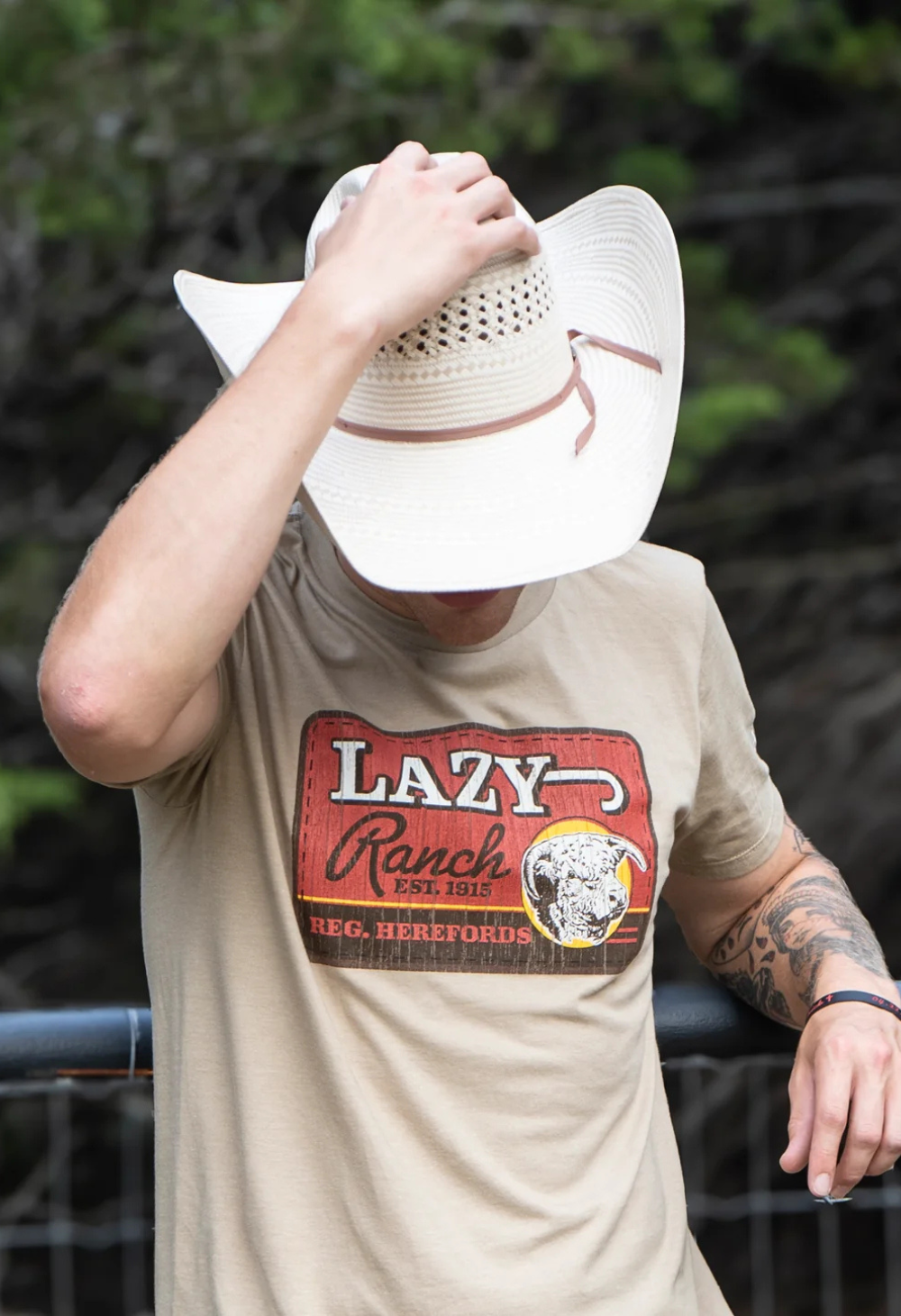 Lazy J Ranch Hard Day Short Sleeve T-Shirt - Tan