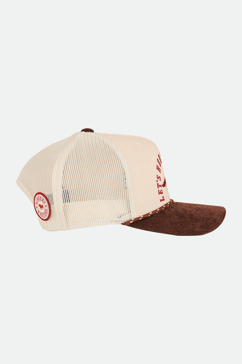 Ringers Western Lets Horse Around Trucker Cap - Off White/ Chocolate