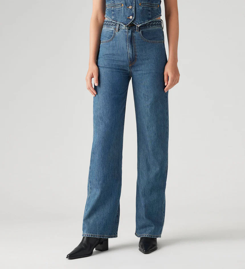 Levi's® Women's Ribcage Wide-Leg Braided Jeans 32 Leg