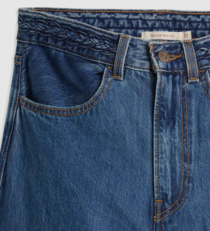 Levi's® Women's Ribcage Wide-Leg Braided Jeans 32 Leg