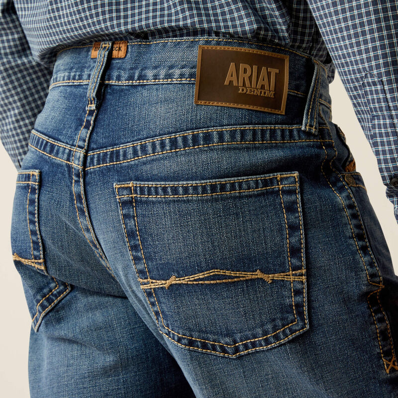 Ariat Mens M4 Relaxed Nate Boot Cut Jeans - HEATH