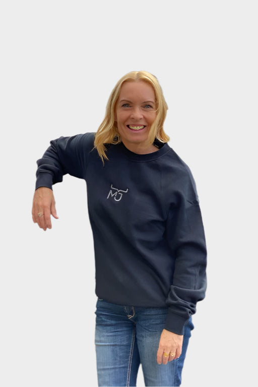 MJ Ladies Lounge Crew Jumper - Navy