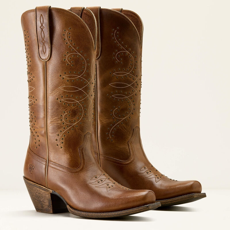 Ariat Women's Madison Square Toe Western Boot - Wheat Brown