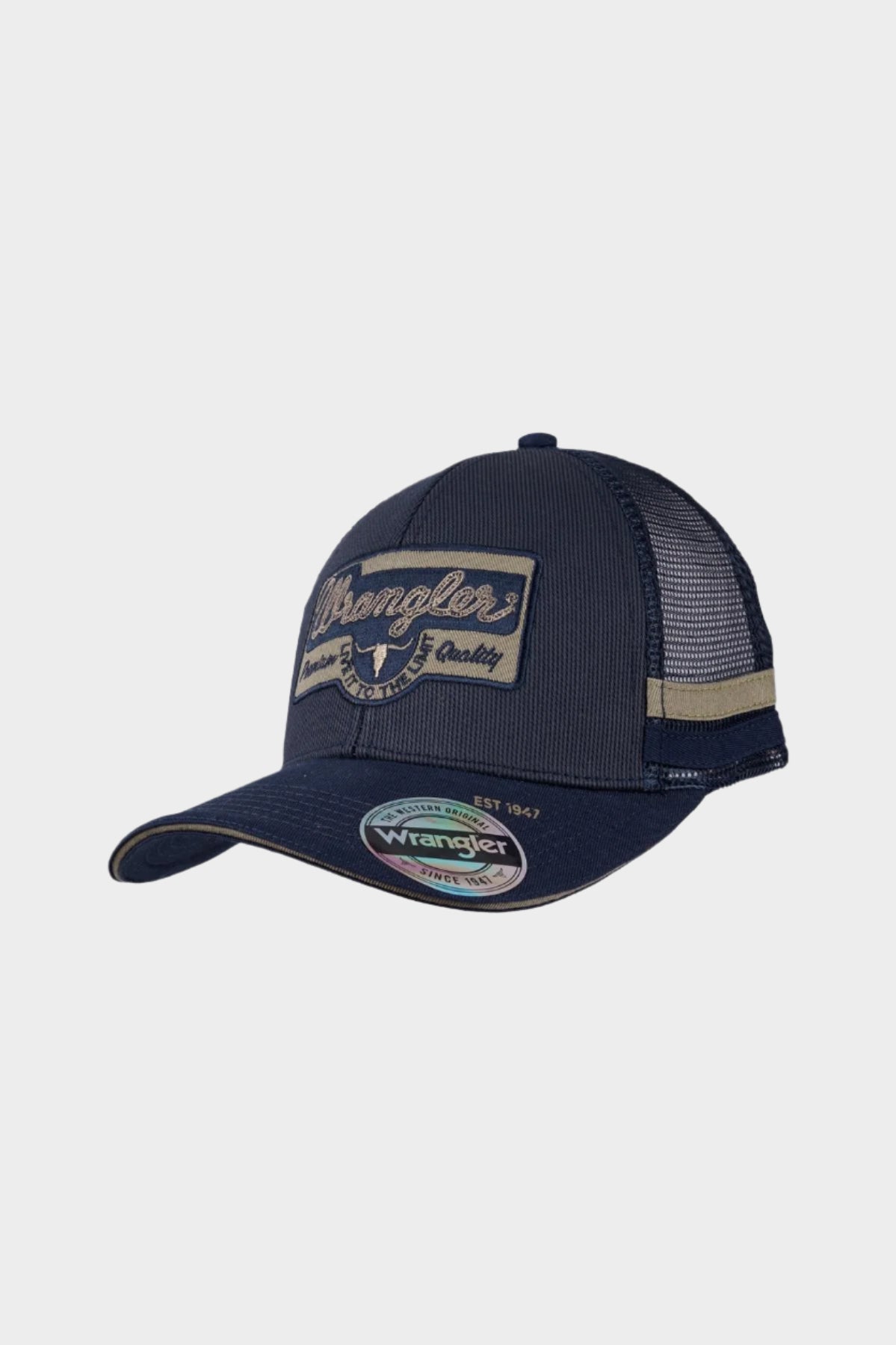Wrangler Men's Mason 6 Panel Trucker Cap - Navy
