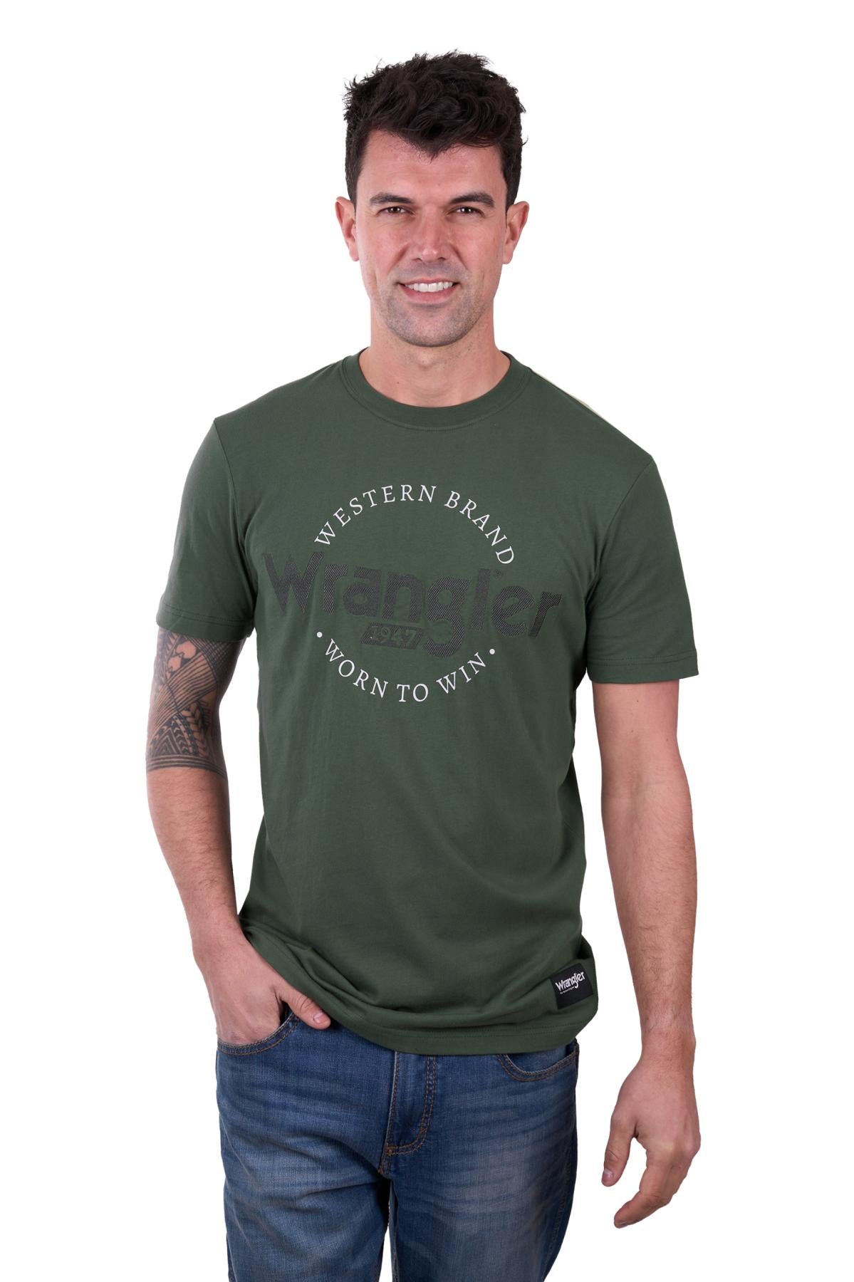 Wrangler Men’s Cole Short Sleeve Tee - Cypress