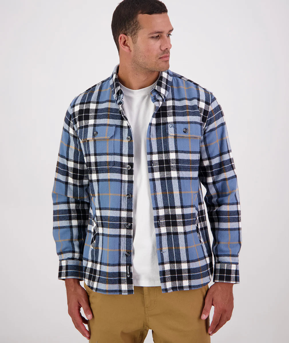 Swanndri Men's Crofton Long Sleeve Shirt - Oceanview/Black Check